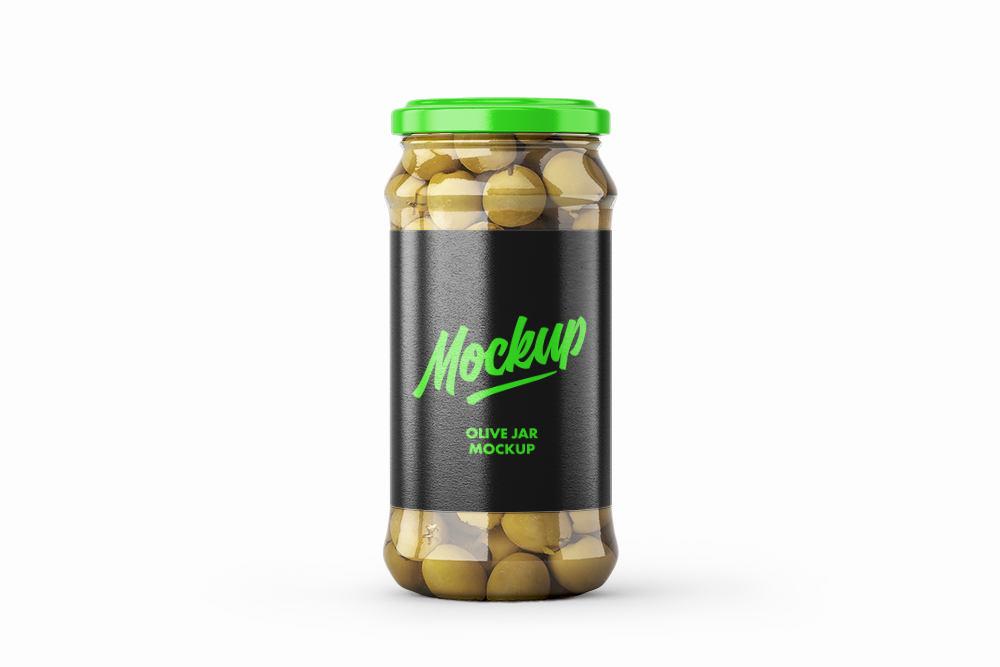 Premium Olives Jar Mockup