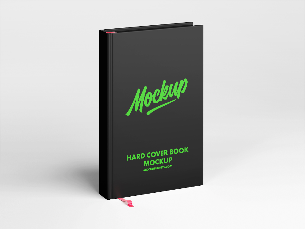 Premium Standing Hard Cover Book Mockup
