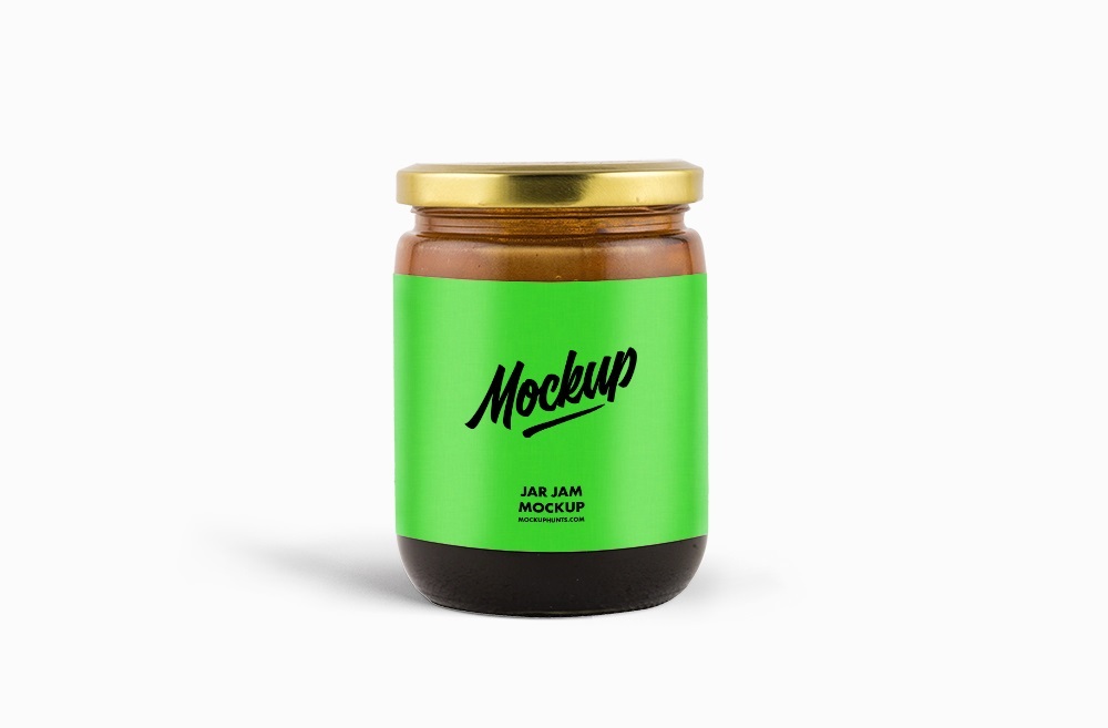 Premium Jam Jar Mockup
