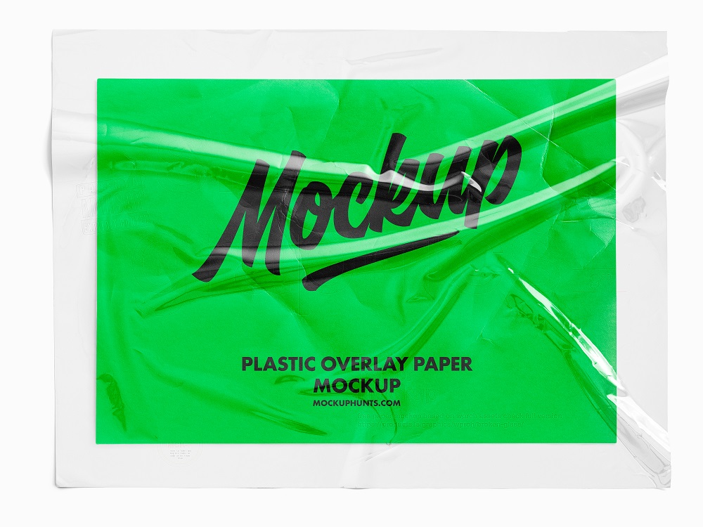 Plastic Overlay Paper Mockup