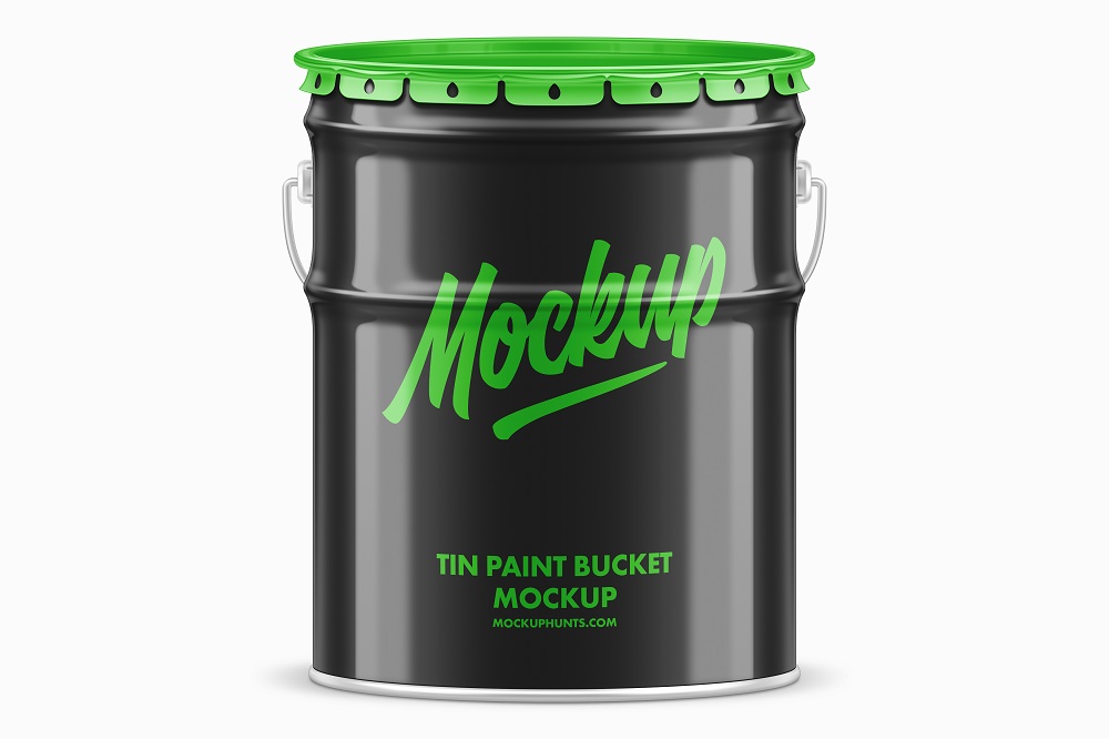 Tin Paint Bucket Mockups