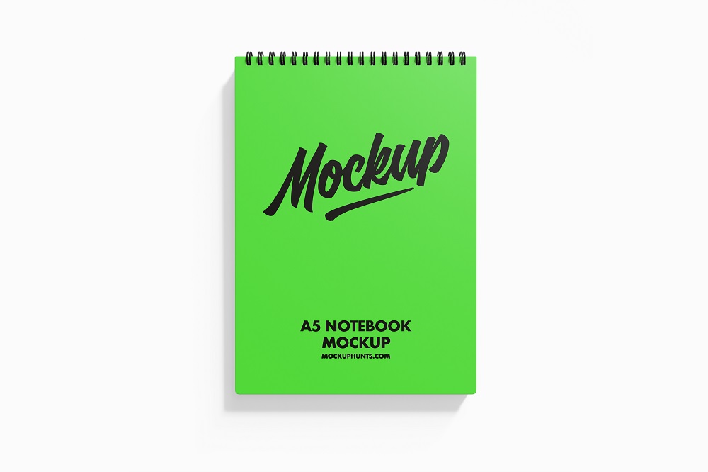 Premium A5 Cover Notebook Mockups