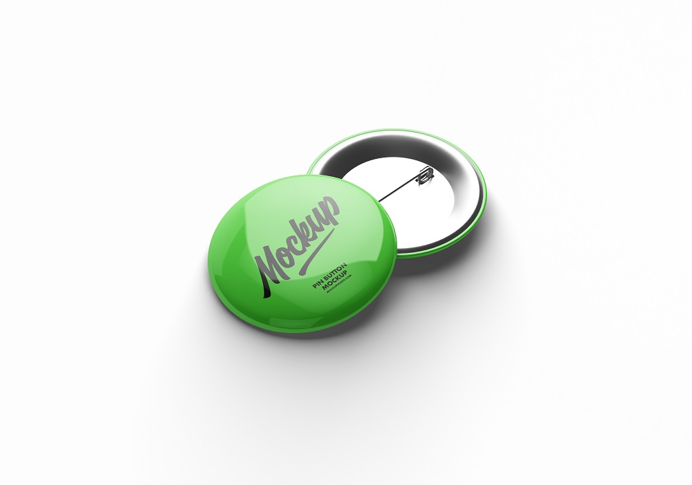 Premium Realistic Pin Button Badge Mockups