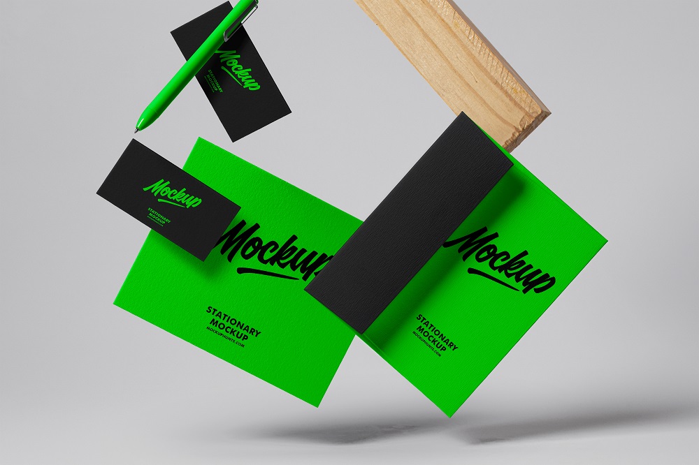 Premium Stationery Branding Mockup with Invitation Cards