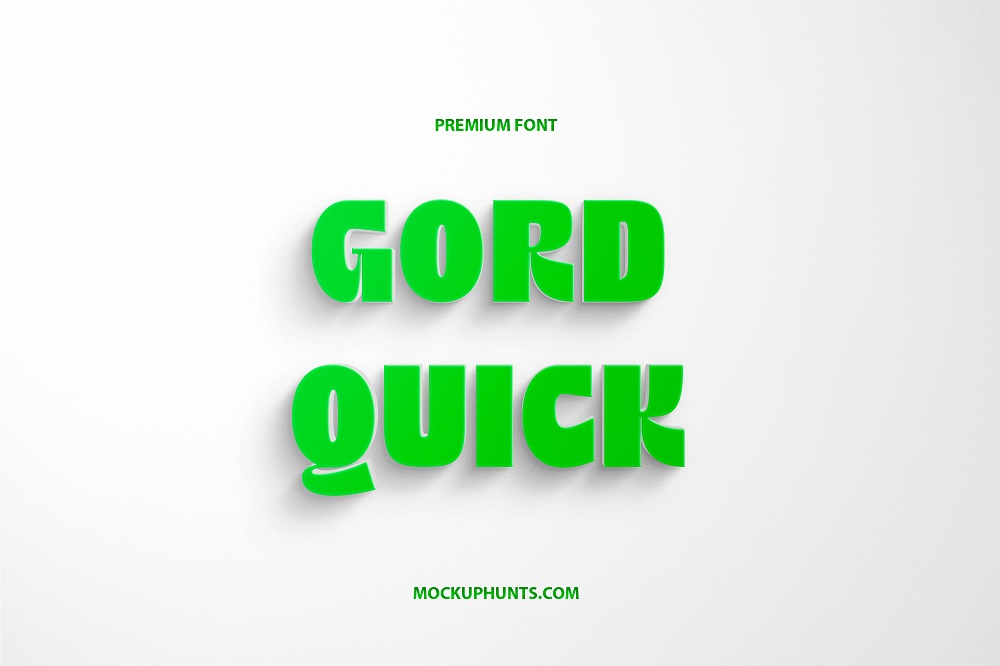Premium Gord Quick Display Font