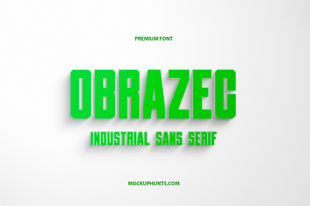 Premium Obrazec Industrial Sans Serif Font