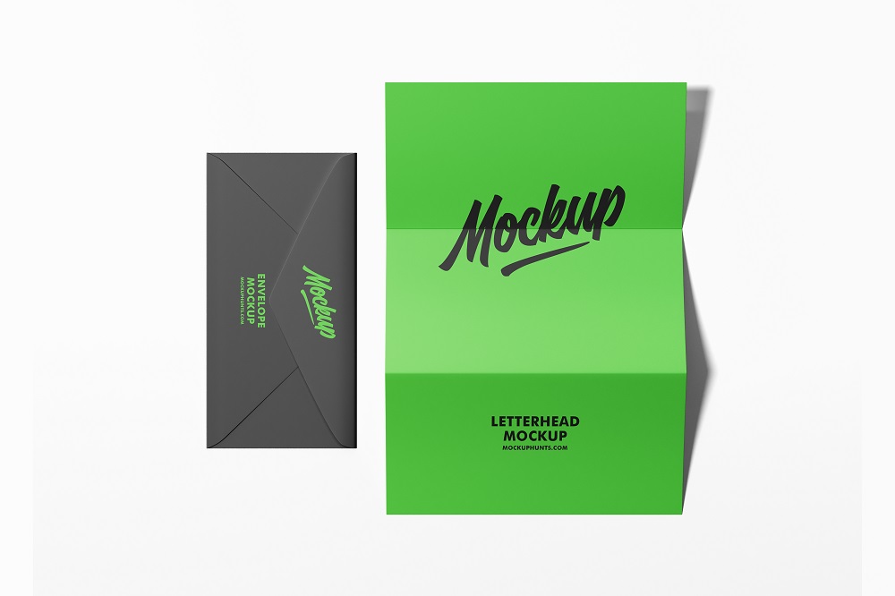 Premium Letterhead and Envelope Branding Mockup
